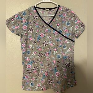 Paisley scrub top